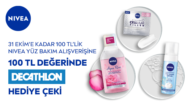 100 TL ve Üzeri Nivea Yüz Bakım Alışverişinize kampanyası