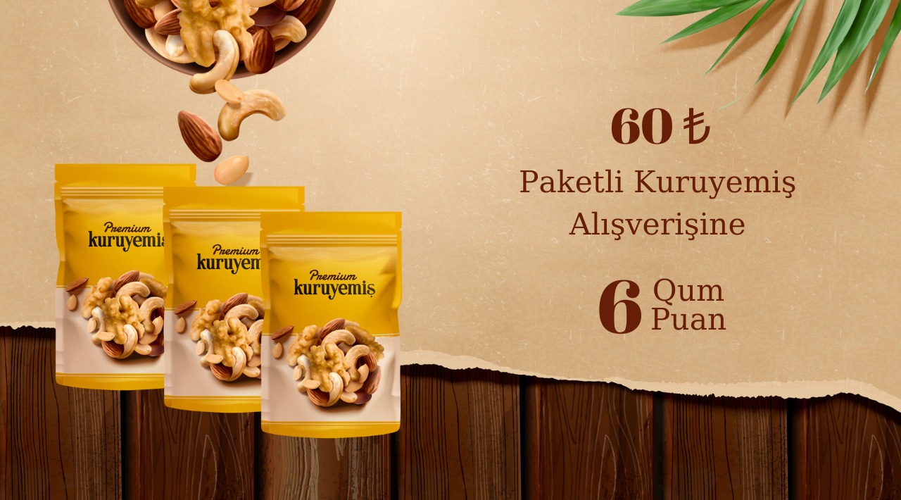 60 TL ve Üzeri Paket Kuruyemiş Alışverişinize kampanyası