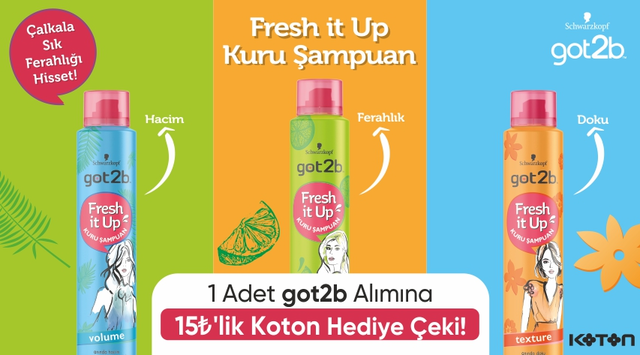 1 Adet Got2b Ürünü Alışverişinize kampanyası