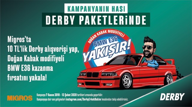 10 TL ve Üzeri Derby Alışverişinize kampanyası