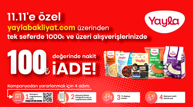 1000 TL ve üzeri Yayla Alışverişinize kampanyası