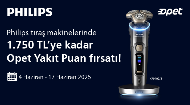 Philips Traş Makinesi Alışverişinize OPET YAKIT PUAN HEDİYE kampanyası