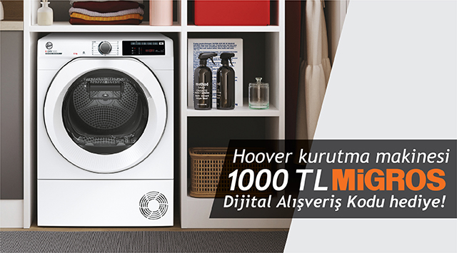 Hoover Kurutma Makinesi Alışverişinize kampanyası