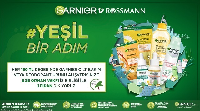 150 TL ve Üzeri Garnier Alışverişinize 1 FİDAN BAĞIŞ kampanyası