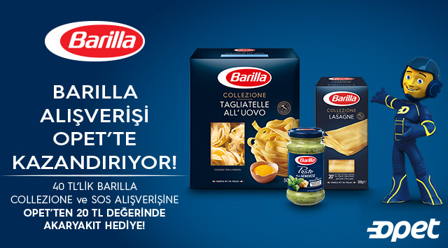 40 TL ve Üzeri Barilla Alışverişinize kampanyası