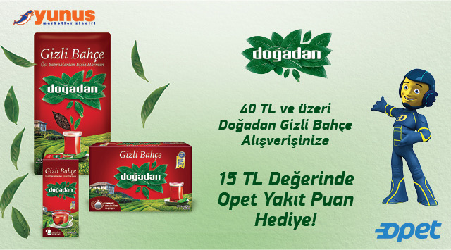 40 TL ve Üzeri Doğadan Gizli Bahçe Alışverişinize kampanyası