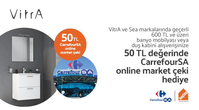 600 TL ve Üzeri Vitra ve Sea Ürünleri Alışverişinize kampanyası