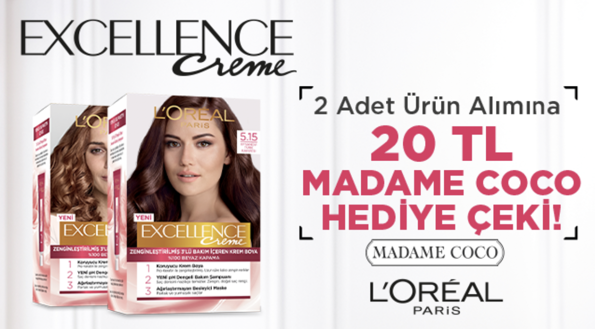 2 Adet Excellence Alışverişinize kampanyası