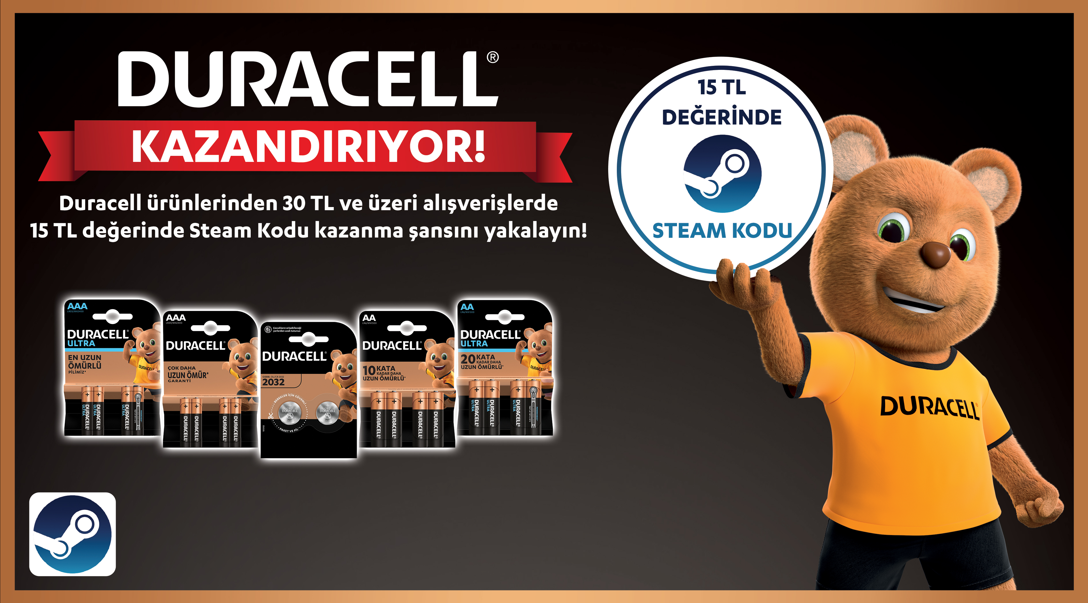 30 TL ve Üzeri Duracell Alışverişinize kampanyası