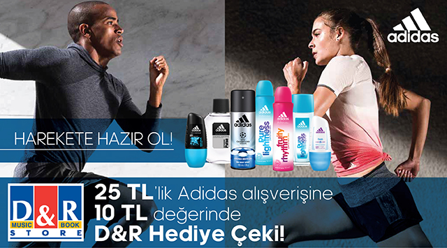25 TL ve Üzeri Adidas Deodorant Ürünü Alışverişinize kampanyası