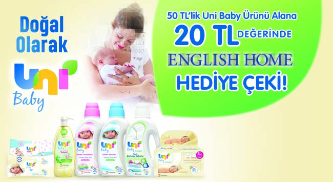 50 TL ve Üzeri Uni Baby Alışverişinize kampanyası