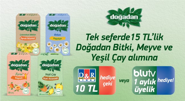 15 TL ve Üzeri Doğadan İnfusion Alışverişinize kampanyası