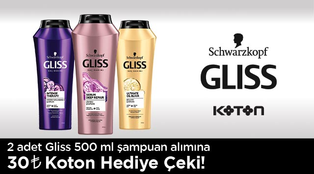 2 Adet Gliss Alışverişinize kampanyası