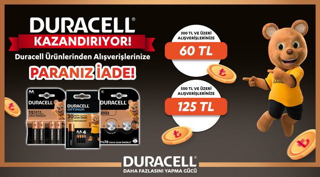 Duracell Alışverişinize QUMPUAN HEDİYE kampanyası