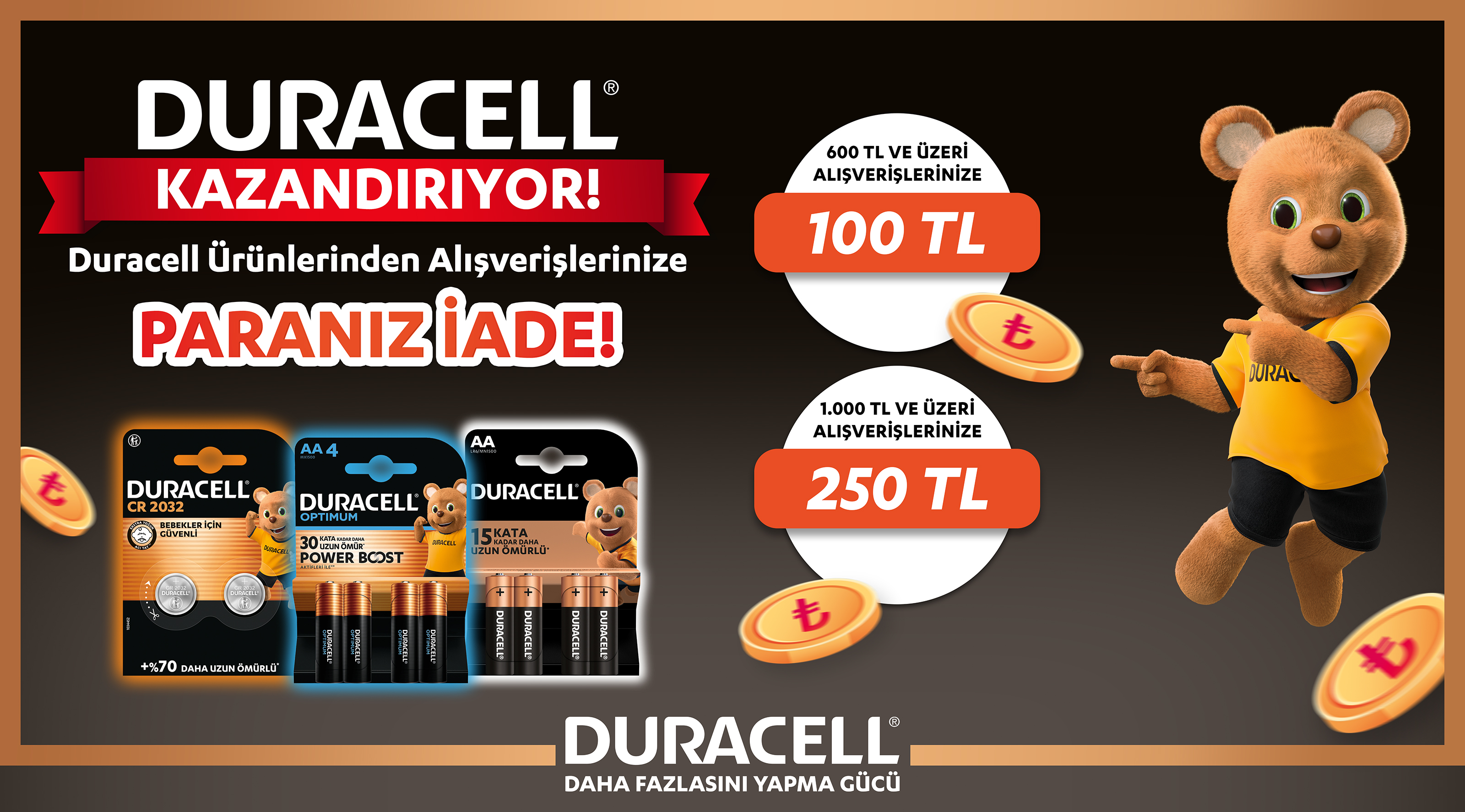 Duracell Alışverişinize NAKİT İADE kampanyası
