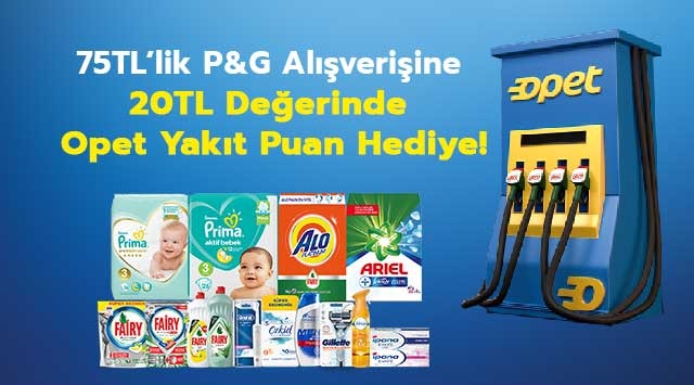 75 TL ve Üzeri P&G Ürünleri Alışverişinize kampanyası