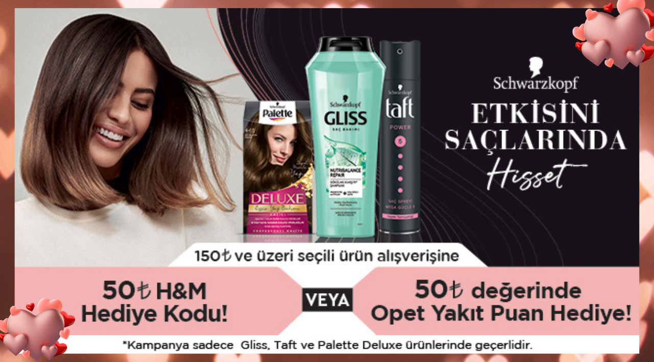 150 TL ve üzeri Henkel Ürünleri Alışverişinize 50 TL H&M VEYA OPET YAKIT PUAN kampanyası