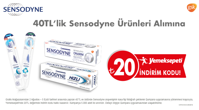 40 TL ve Üzeri Sensodyne Alışverişine kampanyası