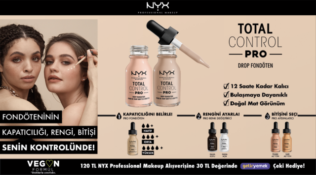 120 TL ve üzeri NYX Professional Makeup kampanyası
