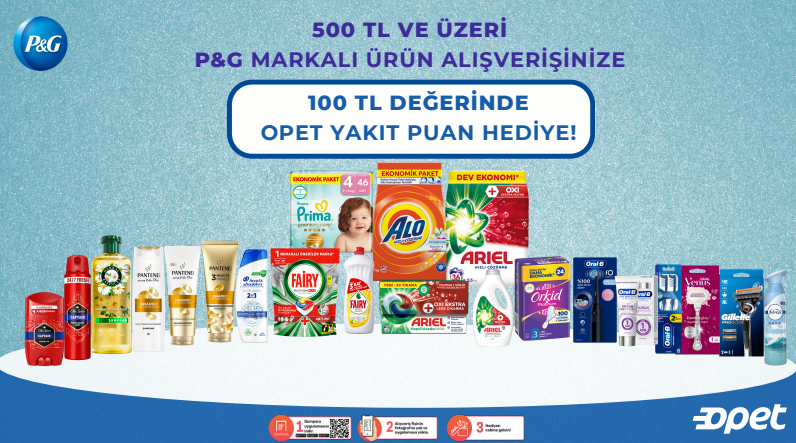 500 TL ve üzeri P&G Ürün Alışverişinize kampanyası