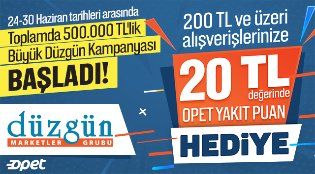 200 TL ve Üzeri Market Alışverişinize kampanyası