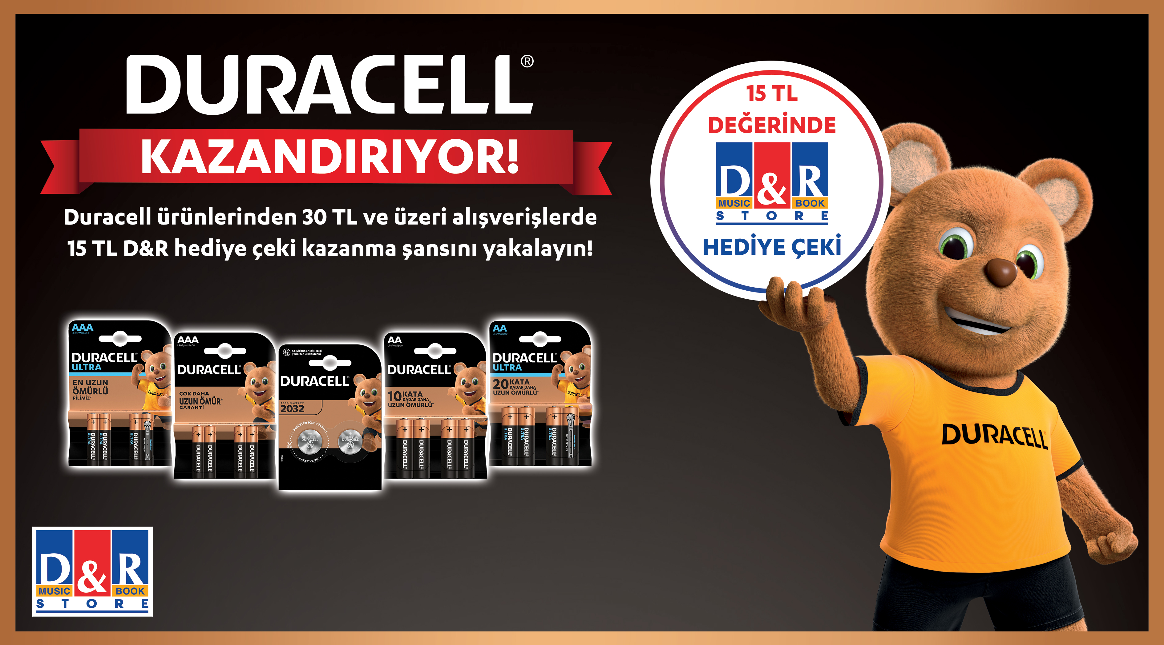 30 TL ve Üzeri Duracell Alışverişinize kampanyası