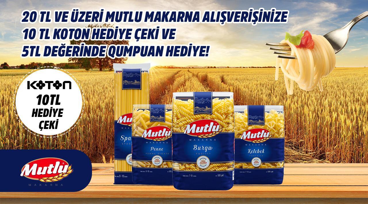 20 TL ve üzeri Mutlu Makarna Alışverişinize kampanyası
