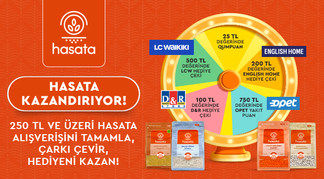 250 TL ve üzeri Hasata Alışverişinize kampanyası