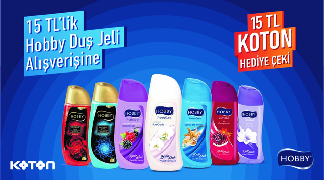 15 TL ve Üzeri Hobby Duş Jeli Alışverişinize kampanyası
