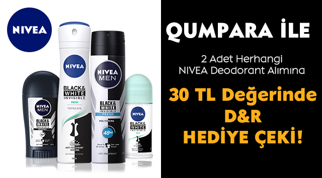 2 Adet Nivea Deodorant Alışverişine kampanyası