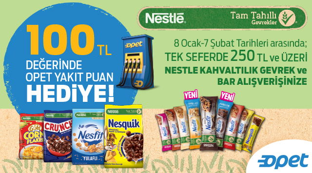 250 TL ve Üzeri Nestle Alışverişinize kampanyası