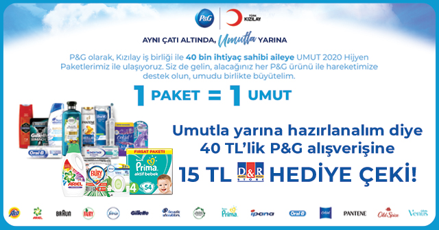 40 TL ve Üzeri P&G Alışverişinize kampanyası