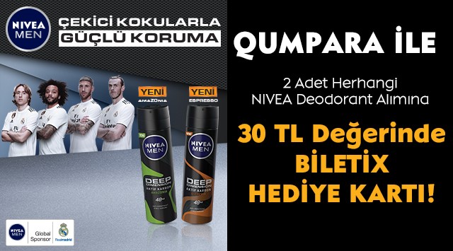 2 Adet Nivea Deodorant Alışverişinize kampanyası