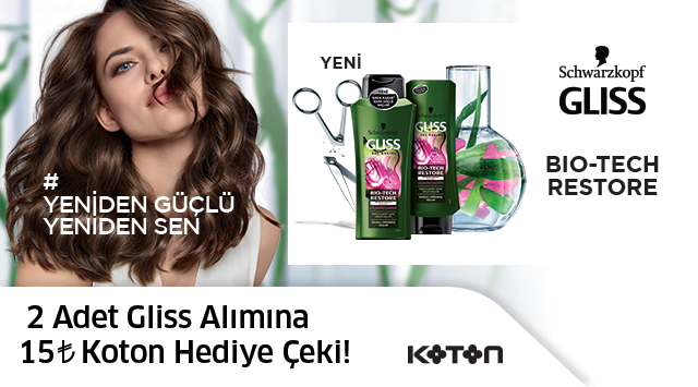 2 Adet Gliss Alışverişinize kampanyası