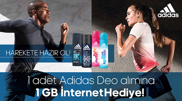 1 Adet Adidas Deodorant Alışverişinize kampanyası