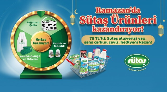 75 TL ve Üzeri Sütaş Alışverişinize ÇARK ÇEVİR kampanyası