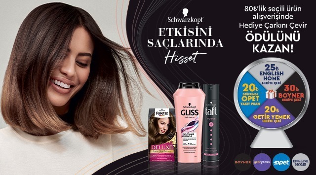 80 TL ve Üzeri Schwarzkopf Alışverişinize kampanyası