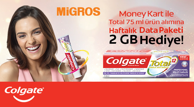 1 Adet Colgate Total Ürünü Alışverişinize kampanyası