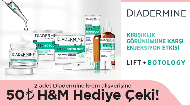 2 Adet Diadermine Krem Alışverişinize 50 TL H&M HEDİYE KART KODU kampanyası