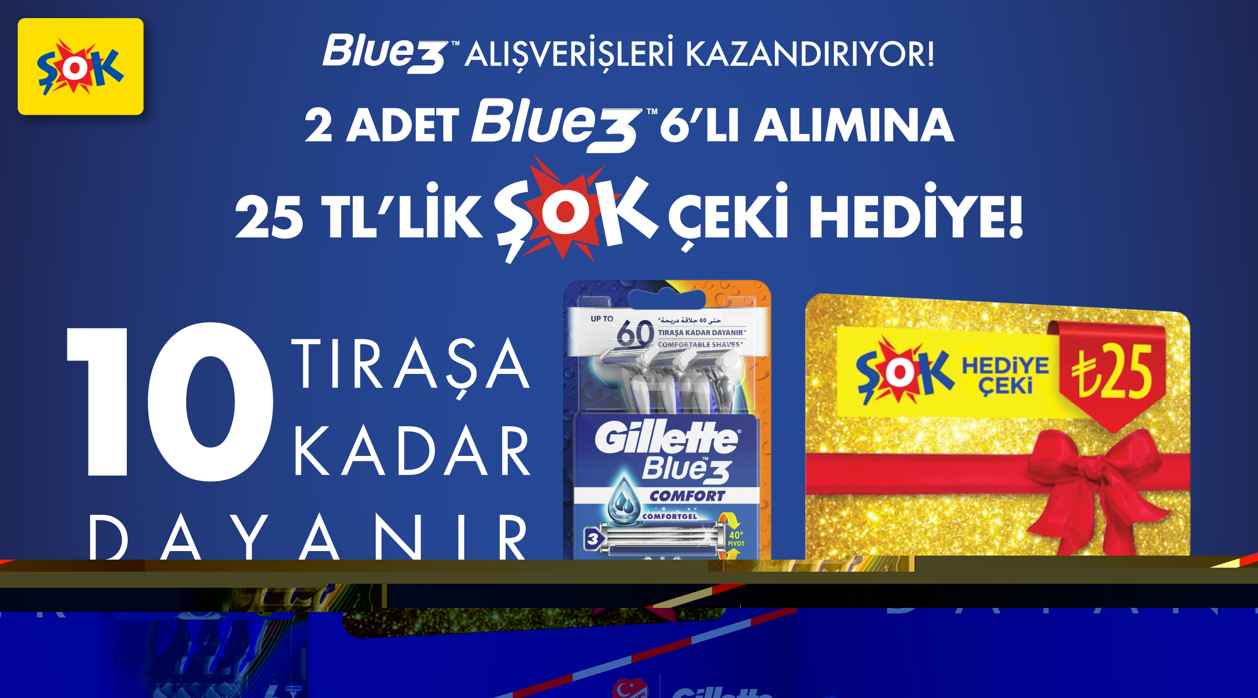 2 Adet Gillette Blue3 Alışverişinize kampanyası