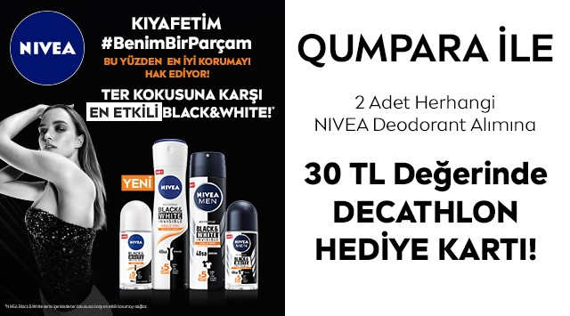 2 Adet Nivea Deodorant Alışverişinize kampanyası