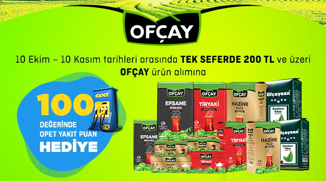 Ofçay Alışverişinize kampanyası