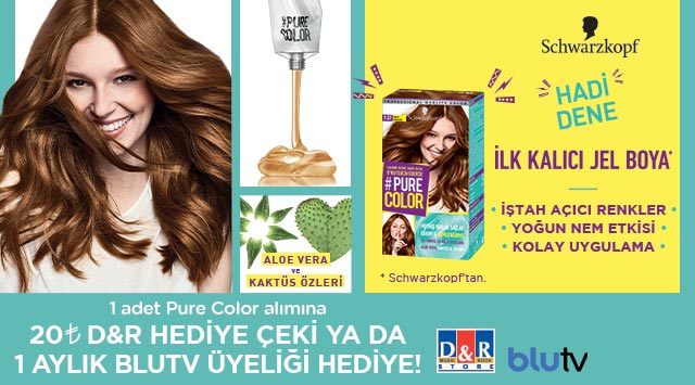 1 Adet Pure Color Alışverişinize kampanyası