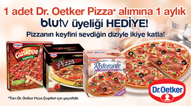 1 Adet Dr.Oetker Pizza Alışverişinize kampanyası