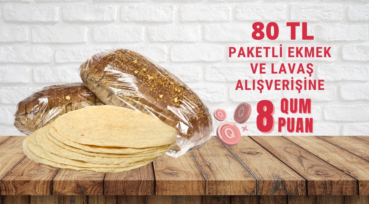 80 TL ve Üzeri Paketli Ekmek Alışverişinize kampanyası