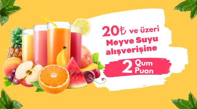 20 TL ve Üzeri Meyve Suyu Alışverişinize kampanyası