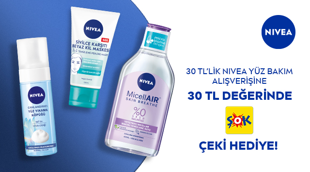 30 TL ve Üzeri Nivea Yüz Bakım Alışverişinize kampanyası