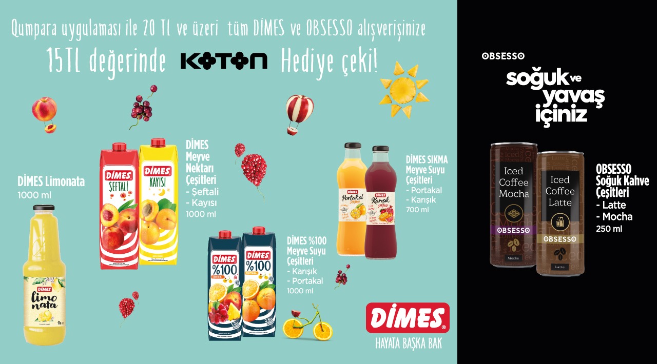 20 TL Dimes veya Obsesso Alışverişinize kampanyası