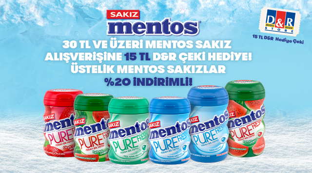 30 TL ve Üzeri Mentos Sakız Alışverişinize kampanyası