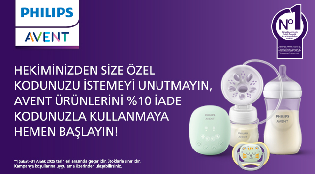 Philips Avent Alışverişinize %10 NAKİT İADE kampanyası